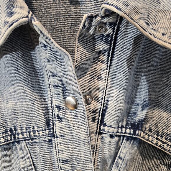 NWT denim dress convertible sleeves Culpos X INC  sz L - Picture 6 of 8